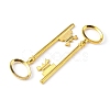 Tibetan Style Alloy Skeleton Key Large Pendants TIBEP-S105-G-RS-2