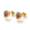 Ion Plating(IP) 304 Stainless Steel Stud Earrings EJEW-H018-01G-01-2