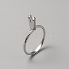 Aluminium Alloy Finger Rings Components FIND-WH0111-275B-P-1