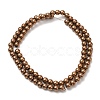 Electroplate Synthetic Magnetic Hematite Beads Strands G-E602-01A-2