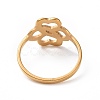 Ion Plating(IP) 201 Stainless Steel Hollow Flower Finger Ring for Women RJEW-J051-13G-3