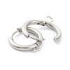 Tarnish Resistant 201 Stainless Steel Huggie Hoop Earring Findings STAS-P283-01D-P-2