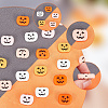 20Pcs 5 Colors Pumpkin Jack-O'-Lantern Halloween Food Grade Eco-Friendly Silicone Beads SIL-AR0001-10-4