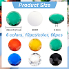 Olycraft 30Pcs 6 Colors Flat Back Acrylic Rhinestone Cabochons OACR-OC0001-16B-2