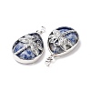Natural Blue Spot Jasper Pendants G-G900-01P-10-3