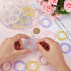 36Pcs 6 Colors UV Plating Acrylic Linking Rings MACR-SC0001-46-3