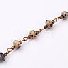 Handmade Dalmatian Jasper Beaded Chains AJEW-JB00268-02-1