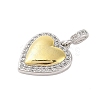 Rack Plating Brass Micro Pave Clear Cubic Zirconia Pendants KK-S380-37B-P-2