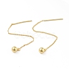 Brass Ball Tassel Dangle Stud Earrings EJEW-B013-19-1