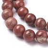 Natural Red Jasper Beads Strands X-G-F348-02-8mm-3