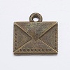 Tibetan Style Alloy Mail Charms EA10712Y-AB-2