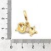 Brass European Dangle Charms KK-F904-20G-3