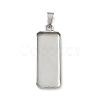 304 Stainless Steel Pendant Cabochon Settings STAS-Z118-02P-1