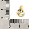 Real 18K Gold Plated Rack Plating Brass Micro Pave Cubic Zirconia Pendants Charms KK-S396-01F-3