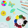 100 Sets 10 Style Unfinished Wood Pendant Decorations AJEW-AR0001-70-3