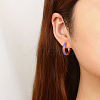 Real 18K Gold Plated 304 Stainless Steel Hoop Earrings UA1409-2-3
