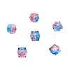 Two Tone Transparent Spray Painted Acrylic Bead X-ACRP-T005-26C-1