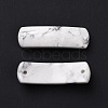 Natural Howlite Connector Charms G-D460-02M-2