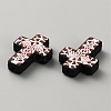 Halloween Cross Silicone Beads SIL-WH0025-01D-2