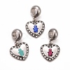 304 Stainless Steel Crystal Rhinestone European Dangle Charms STAS-F278-04P-1