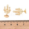 Brass Micro Pave Clear Cubic Zirconia Pendants KK-K351-75G-3