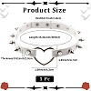 Adjustable Adjustable Gothic PU Leather Alloy Spike Rivet Heart Choker Necklaces for Women NJEW-WH20816-006P-A-2