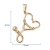 304 Stainless Steel Pendants STAS-I127-091G-2