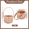 Wooden Apple Flower Baskets with Handle AJEW-GA0009-57-2