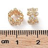 Rack Plating Brass Micro Pave Clear Cubic Zirconia European Beads KK-B078-05G14-2