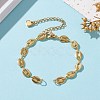 Brass Coffee Bean Chains Bracelet Makings AJEW-JB00879-4