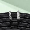 304 Stainless Steel Clear Cubic Zirconia Hoop Earrings EJEW-D331-18B-P-5