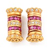 925 Sterling Silver Micro Pave Cubic Zirconia Screw Clasps STER-U001-05C-G-1