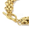 304 Stainless Steel Link Chain Bracelets BJEW-P315-01B-G-3