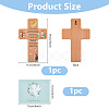 1Pc Wood Cross Wall Decoration AJEW-DC0003-93-2