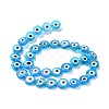 Handmade Evil Eye Lampwork Flat Round Bead Strands LAMP-L058-12mm-09-4