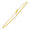 Miyuki Seed Braided Bead Bracelet with Open Star BJEW-P269-31BC-2
