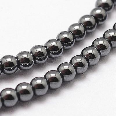Grade AB Non-magnetic Synthetic Hematite Beads Strands G-P209-02-3mm-1