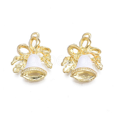 Rack Plating Alloy Enamel Pendants ENAM-N055-128-1