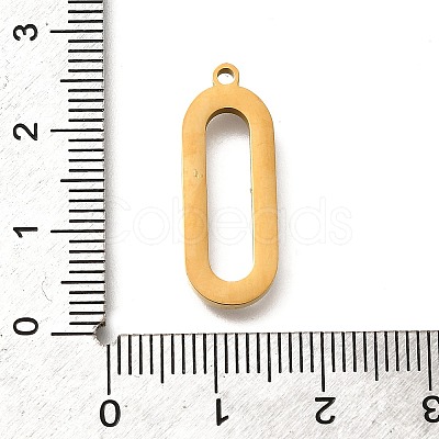 Hollow Oval 304 Stainless Steel Pendants STAS-Q348-05G-1