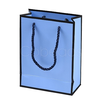 Rectangle Paper Bags with Twisted Rope Handles CARB-L011-01B-03-1