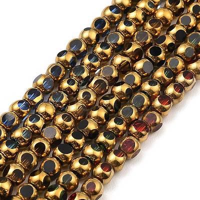 Faceted Electroplate Glass Beads Strands EGLA-P051-03A-G-1
