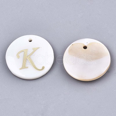 Natural Freshwater Shell Pendants SHEL-N027-04K-1