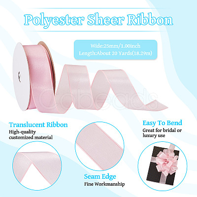 1 Roll Transparent Polyester Ribbon OCOR-TA0002-34A-1