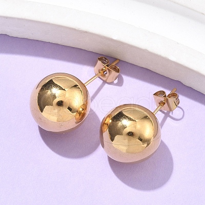 304 Stainless Steel Stud Earrings EJEW-U060-02C-G-1