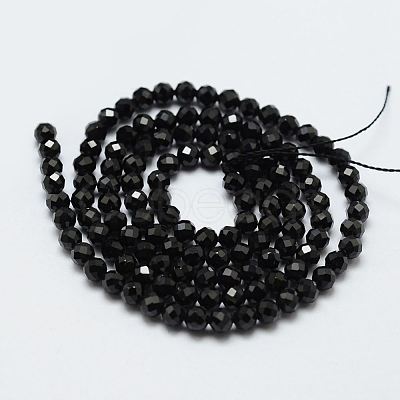 Natural Black Spinel Beads Strands X-G-E366-07-3mm-1