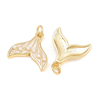 Brass Enamel Pendants ZIRC-F148-08G-1
