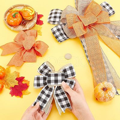 5Pcs 3 Style Ployester Bowknot Display Decoration DIY-CA0004-36-1