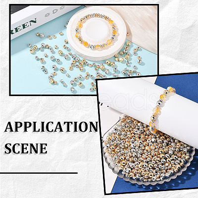 1000Pcs 5 Styles CCB Plastic Beads CCB-PA0001-08-1