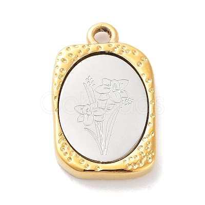 304 Stainless Steel Pendants STAS-F303-B03-1