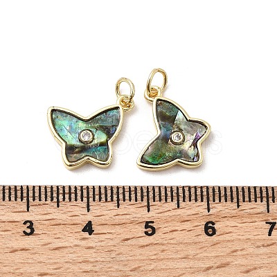 Brass Micro Pave Cubic Zirconia Pendants KK-K384-22B-G-1
